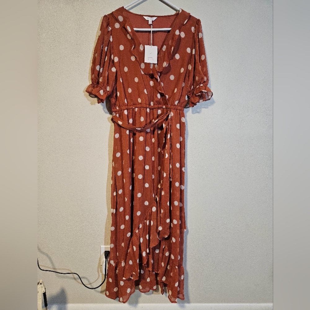 NWT LC Polka Dot Midi Dress